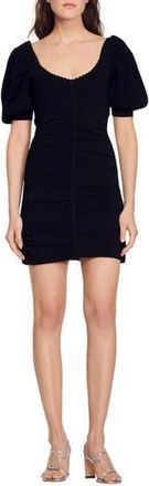 Sandro Poitou Center Ruched Dress in Noir at Nordstrom Rack, Size 4-6 Us / 38 Eu