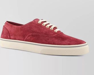 Brunello Cucinelli suede lace up low top sneakers