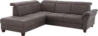 HOME AFFAIRE Ecksofa »Solvei L-Form« wahlweise auch mit Kopfteilverstellung und Bettfunktion, Federkern