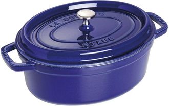 Staub Tegame/Cocotte ovale in ghisa de, Diametro de 31 cm, 5,5 l, Blu scuro - Staub