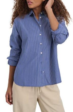 Alex Mill Jo Stripe Button-Up Shirt in Blue/White at Nordstrom Rack, Size X-Large