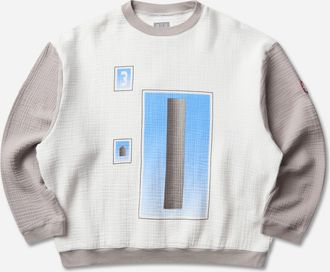 Cav Empt Men s AS Cylinder Gauze Crewneck Sweatshirt White