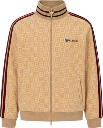 Carlo Colucci Giacca sportiva in velluto con motivo a scacchi - - Sweatshirts & Hoodies - Uomo - Beige - L