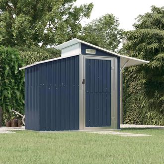 Berkfield Home Garden Shed Anthracite 270x130x208.5 cm Galvanised Steel in Black