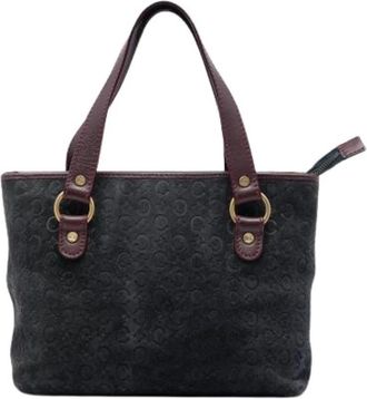 Celine Pre-owned Suede Handbag - Dames - Vintage Handtas - Grijs - ONE Size - Leer - Vintage