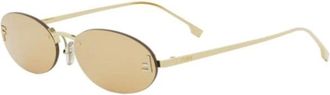 Fendi Crystal Yellow Oval Sunglasses