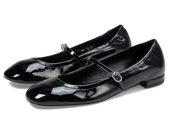 Stuart Weitzman Claris Ballet Flat Womens Flat Shoes Black 3 : 7.5 M, Leather