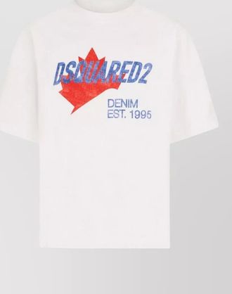 Dsquared2 cotton logo print short sleeve t-shirt