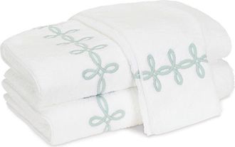 Matouk Gordian Knot Egyptian Cotton Bath Towel in Jade at Nordstrom, Size Guest Towel