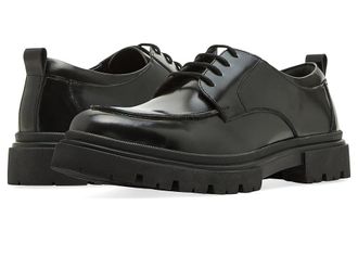 Steve Madden Zuri Mens Lace Up Wing Tip Shoes Black Box Leather : 8.5 D - Medium