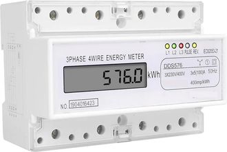 OEM Medidor De Potencia Programable Con Temporizador, Medidor Digital De Electricidad Trif&aacute;sico De 4 Hilos, Consumo De Energ&iacute;a En Kwh, Montaje En Riel Din