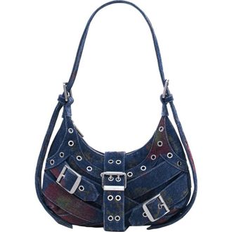 Desigual Grommet Trim Faux Leather Shoulder Bag in Blue at Nordstrom