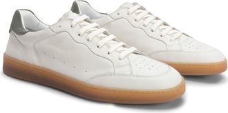 Robert Barakett Rodney Court Leather Sneaker in White at Nordstrom, Size 10.5