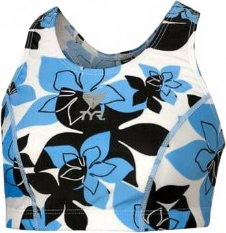 TYR Womens Power Support Triathlon Top In Blue/white