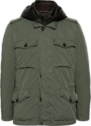 Moorer Isac-4G padded jacket - men - Polyamide/Polyamide/Feather Down - 48 - Green