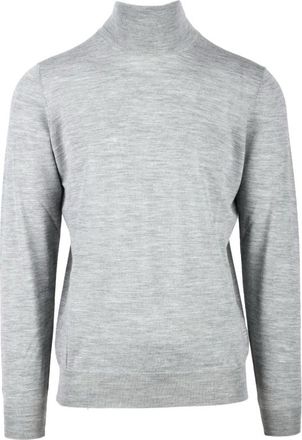 FILIPPO DE LAURENTIIS Merino Wol Coltrui Sweater - Heren - Coltruien - Grijs - 2XL - Wol - Truien & Vesten