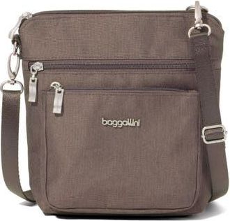 Baggallini Modern Pocket Crossbody Bag in Dark Umber Heritage at Nordstrom