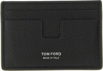Tom Ford Hammered Card Holder Portafogli Nero-Uomo
