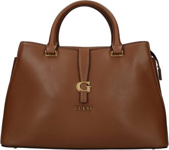 Guess Tassen, Dames, Bruin, ONE Size, Leer, Kuba Tri Compartment Satchel