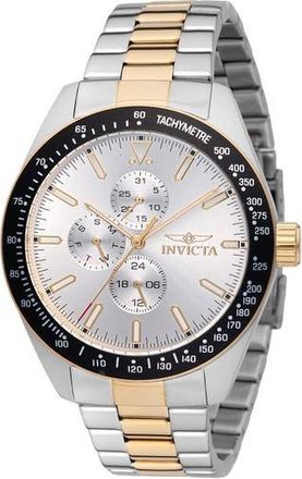 Invicta 48861 Aviator Watch in Silver/Two Tone at Nordstrom Rack