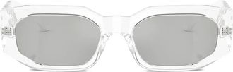 Versace geometric-frame sunglasses - White