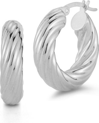Glaze Jewelry Sterling Silver Bold Twist Hoops