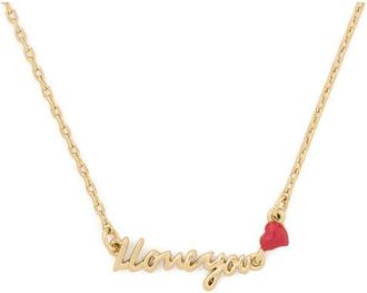 Kate Spade New York i love you pendant necklace in Gold at Nordstrom