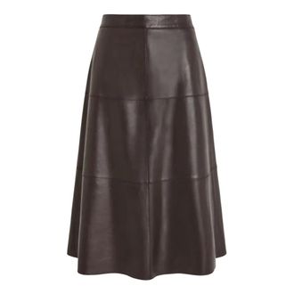 P.A.R.O.S.H. P.a.r.o.s.h., Rokken, Dames, Bruin, XS, Leer, Maciock Rok