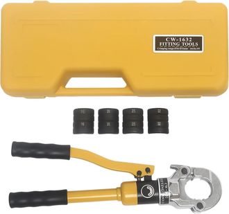 OEM Herramienta De Engaste Hidr&aacute;ulica, Fuerza De Engaste De 8 Toneladas, Cabezal Giratorio De 360&deg;, Amarillo