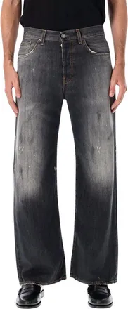 Acne Studios Black Relaxed Mid Rise Jeans