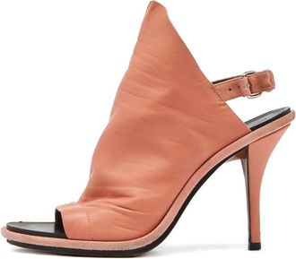Balenciaga 95mm leather slingback sandals - women - Calf Leather/Calf Leather/Calf Leather/Calf Suede - 37 - Orange