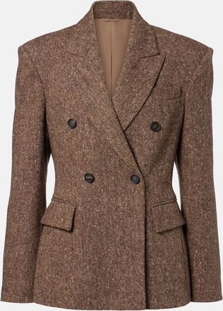 Brunello Cucinelli Double-breasted wool-blend jacket
