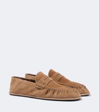 Saint Laurent Le Loafer suede penny loafers