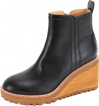 Yellow Box Womens Arten Wedge Ankle Boot In Black