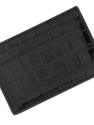 Tom Ford Mens Card Holder T Line Black Wallets & Cardholders