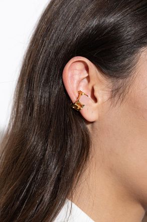 Versace Ear Cuff With Stone, Womens, Gold