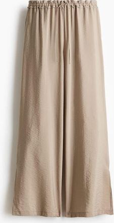H&M Viscose-blend Drawstring Pants in Beige at Nordstrom, Size 18