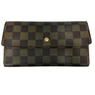 Louis Vuitton Pre-owned Wallets, female, Brown, Size: ONE SIZE Pre-owned Portefeuille International Damier Trifold Wallet
