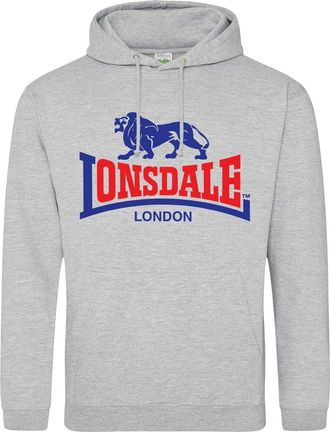 Lonsdale Heren Logo Pullover Hoodie (Grijs)
