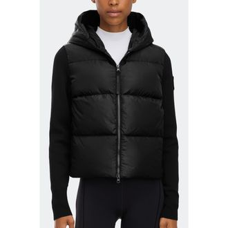 Canada Goose Hybridge Mixed Media 750 Fill Power Down Puffer Jacket in Black at Nordstrom, Size X-Small