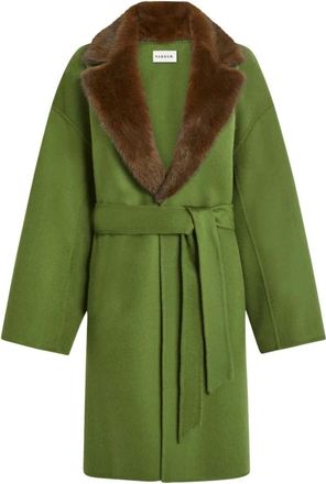 P.A.R.O.S.H. Abrigos con cintur&oacute;n - Coats - Mujer - Verde - S