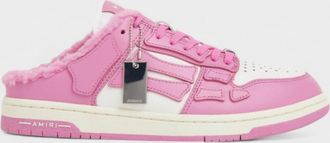 Amiri Womens Amiri Wmns Skel Top Low Mule Shearling Pink - Size: 4