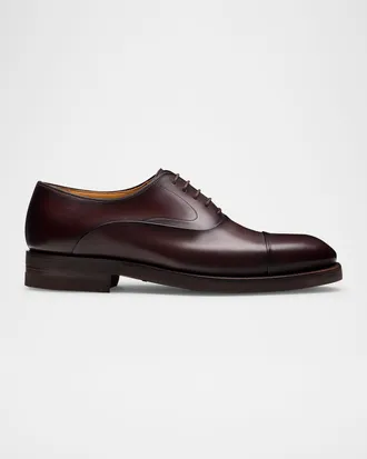 Magnanni Men & apos;s Omega Cap-Toe Leather Oxfords