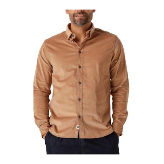 Anerkjendt Akleif Solid Cord Shirt - Heren - Casual Overhemden - Bruin - XL - Katoen - Overhemden