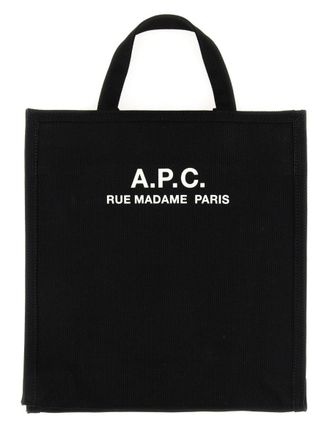 A.P.C. Mens Recuperation Tote Bag Black Cotton Handbags Hand