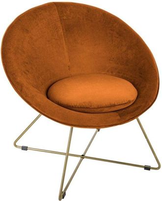 Atmosphera Atmosphera - Sillón «Evan» de terciopelo ámbar créateur dintérieur