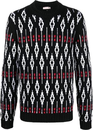 Valentino Garavani Intarsia-Knit Ribbed-Trim Jumper