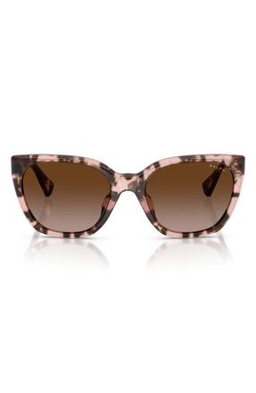 Ralph Lauren 56mm RA5330U Gradient Butterfly Sunglasses in Pink Havana/brown Gradient at Nordstrom