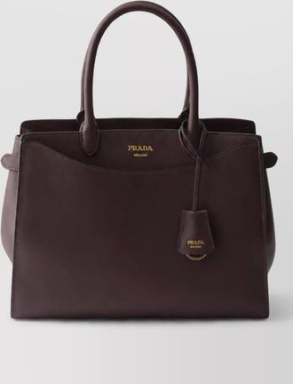 Prada prelude large leather tote bag