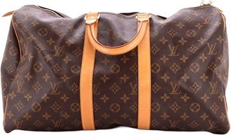 Louis Vuitton Brown Monogram Canvas Keepall Bag 45 (Authentic Pre-Loved)
